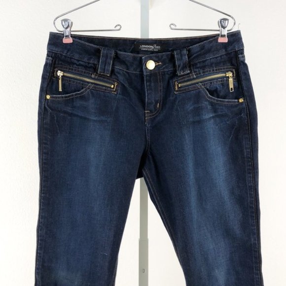 London Times Straight Leg Zipper Jeans, Size 10 - Picture 2 of 8